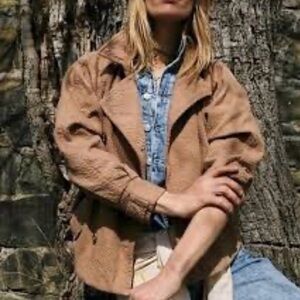 Free People Remi Corduroy Oversized Shacket Coat Size S